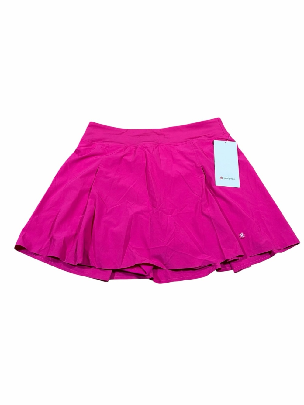 NWT Lululemon A-Line Side-Pleat High-Rise Tennis Skirt (Pink Flare) Size L
